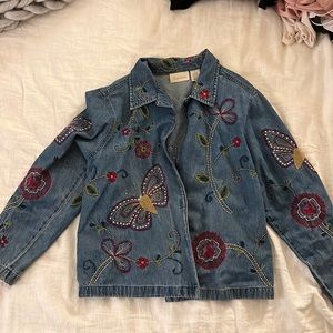 Studio Works Floral Denim Jacket - M